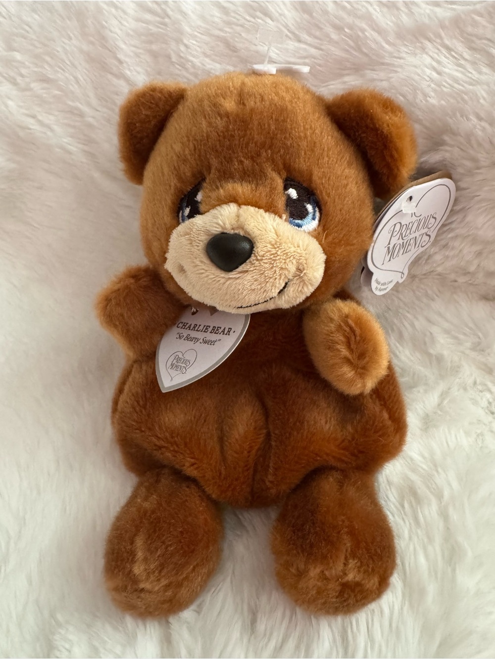 Precious Moments Charlie Bear Plush Palm Pals Toy - Brown